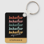 カスタムレトロ行動チームの行動療法士 キーホルダー (裏面)