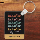 カスタムレトロ行動チームの行動療法士 キーホルダー (裏面)