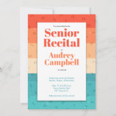 カスタムレトロ音楽をテーマにしたシニアリサイタルモダン音楽 招待状 (正面)