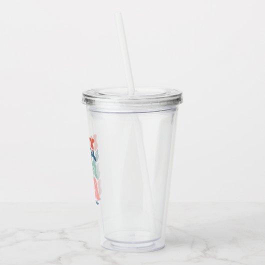 カスタムレトロ「私の野球母の時代で」 アクリルタンブラー (左)