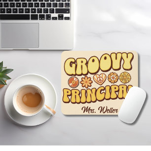 カスタムレトロ「Groovy Principal」波形ヴィンテージ マウスパッド