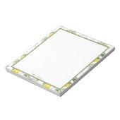 カスタムレモンと花のノートパッド ノートパッド (回転)