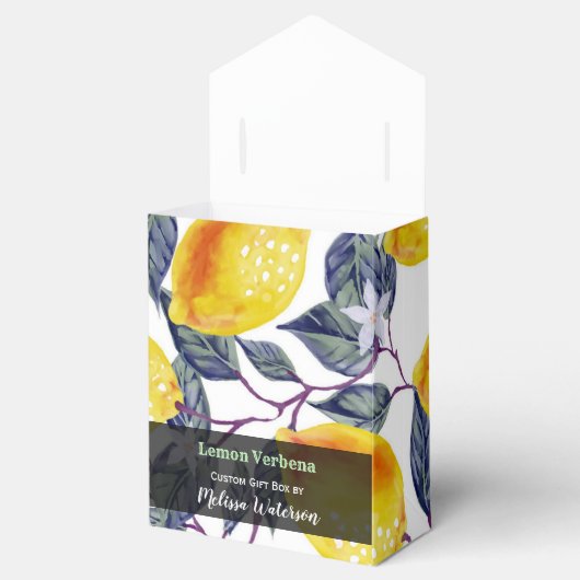 カスタムレモンの緑の製品ギフトボックス |パッケージ フェイバーボックス (オープン)