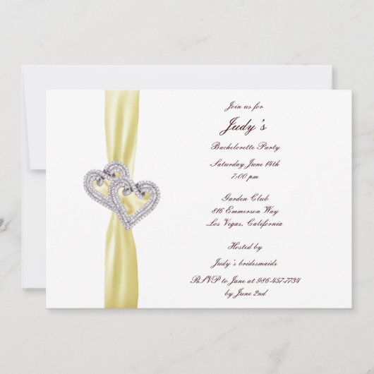 カスタムレモンハートバチェロレッテ招待状 招待状 (正面)