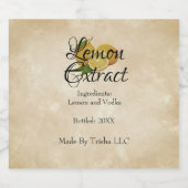 カスタムレモン抽出油ラベル ビールラベル (シングルラベル)