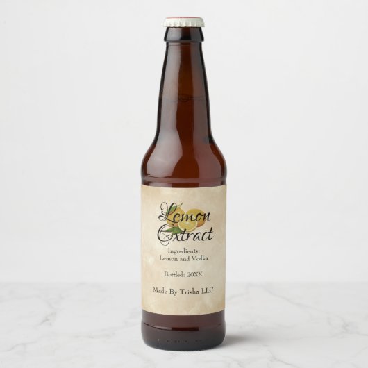 カスタムレモン抽出油ラベル ビールラベル (正面)