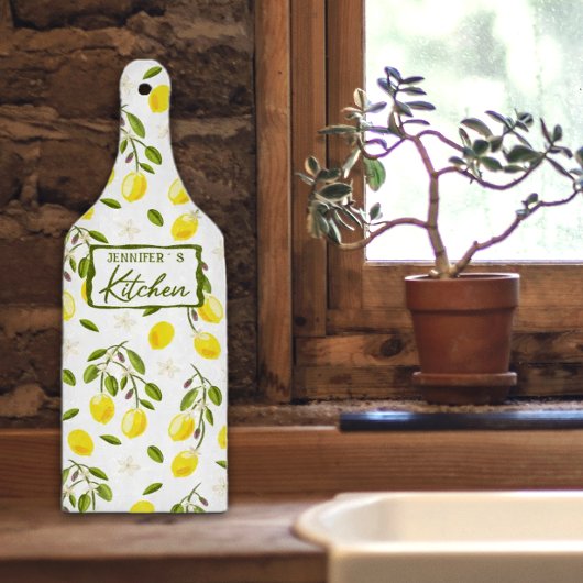 カスタムレモン、柑橘類イエロー、グリーン カッティングボード