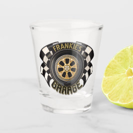 カスタムレーシング改造フラッグ車庫 ショットグラス