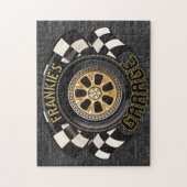 カスタムレーシング改造フラッグ車庫 ジグソーパズル (縦)