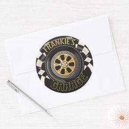 カスタムレーシング改造フラッグ車庫 ラウンドシール