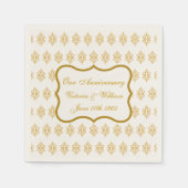 カスタムレース記念日ウェディングレセプションナプキンス スタンダードカクテルナプキン (正面)