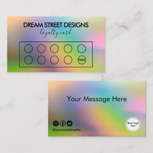 カスタムロイヤリティカード 名刺 (正面/裏面)