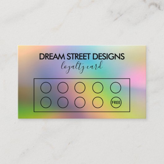 カスタムロイヤリティカード 名刺 (正面)