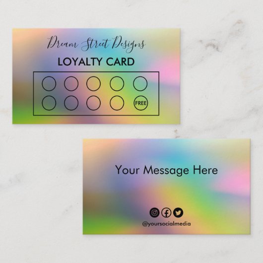 カスタムロイヤリティカード 名刺 (正面/裏面)