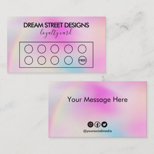 カスタムロイヤリティカード 名刺 (正面/裏面)