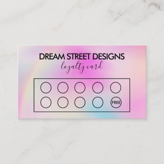 カスタムロイヤリティカード 名刺 (正面)