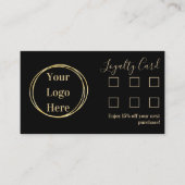 カスタムロイヤリティブモダンラック金ゴールド 名刺 (正面)