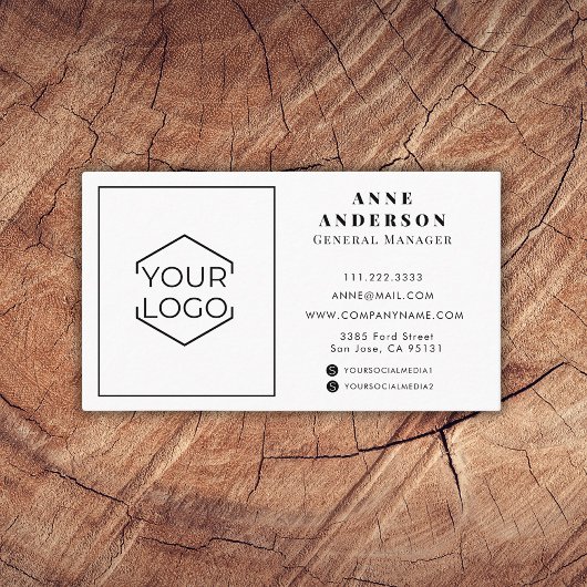 カスタムロエレガントゴプロフェッショナル白 名刺