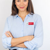 カスタムロエレガントゴ濃いピンクの白いマグネットタイトル 名札