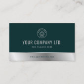 カスタムロエレガントゴ銀QRコード 名刺 (正面)