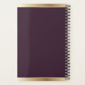 カスタムロエレガントゴBurgundy Red金ゴールド プランナー手帳 (裏面)