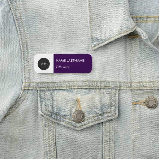 カスタムロエレガントゴNavy Purple White Magnet Title 名札 (インサイチュ)