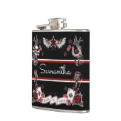 カスタムロカビリーロック&マ転がククTattoo Hi フラスク (左)