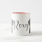 カスタムロキシロットワイラー犬 ツートーンマグカップ (中央)