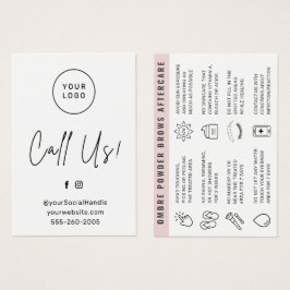 カスタムログラデーションゴ粉体眉アフターケアカード