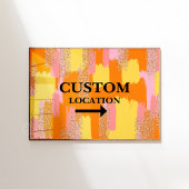 カスタムロケーションサインカレッジドームデコールイエロー ポスター