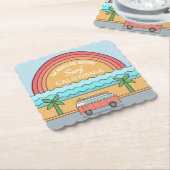 カスタムロケーションサーファー紙コースター ペーパーコースター (アングル)