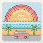 カスタムロケーションサーファー紙コースター ペーパーコースター (正面)