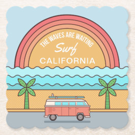 カスタムロケーションサーファー紙コースター ペーパーコースター