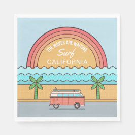 カスタムロケーションサーファー紙ナプキン スタンダードランチョンナプキン