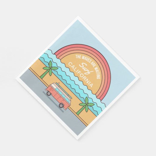 カスタムロケーションサーファー紙ナプキン スタンダードランチョンナプキン (角)