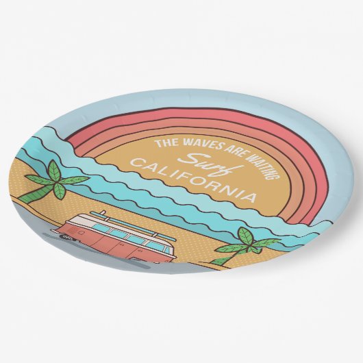 カスタムロケーションサーファー紙プレート ペーパープレート (アングル)