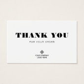 カスタムロゴありがとうお支払い中小ビジネス包装カード (正面)
