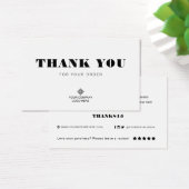 カスタムロゴありがとうお支払い中小ビジネス包装カード (デスク)