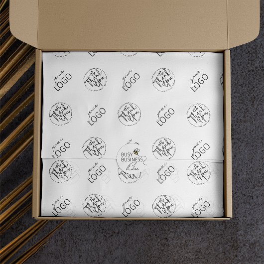 カスタムロゴありがとうパターンティッシュペーパー 薄葉紙