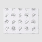 カスタムロゴありがとうパターンティッシュペーパー 薄葉紙 (正面)