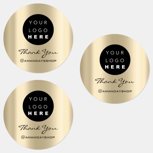 カスタムロゴありがとうInstagra名金ゴールド ラベル (グループ)