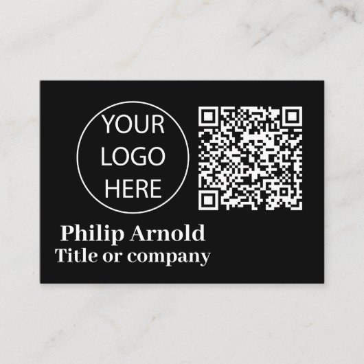 カスタムロゴおよびQRコード名刺 名刺 (正面)