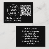 カスタムロゴおよびQRコード名刺 名刺 (正面/裏面)