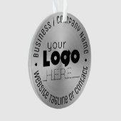 カスタムロゴつや消しシルバーアクリルクリスマスツリー オーナメント (正面)