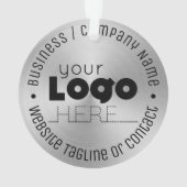 カスタムロゴつや消しシルバーアクリルクリスマスツリー オーナメント (裏面)