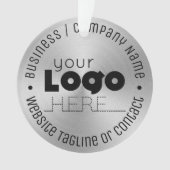 カスタムロゴつや消しシルバーアクリルクリスマスツリー オーナメント (正面)