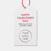 カスタムロゴつるラベル、ハッピーバレンタインデー ギフトタグ (正面)