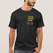 カスタムロゴとソーシャルメディアビジネス Tシャツ (正面)