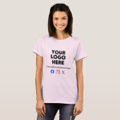 *カスタムロゴとソーシャルメディアビジネス Tシャツ (正面フル)
