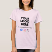 *カスタムロゴとソーシャルメディアビジネス Tシャツ (正面)